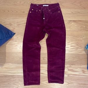 Levi’s wedgie straight corduroy jeans